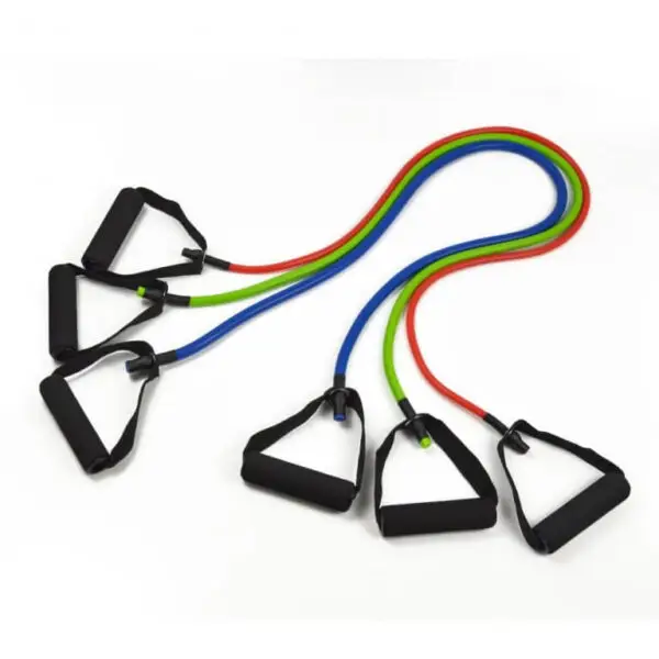 Resistance Tube Bands with Handles - Set of 3