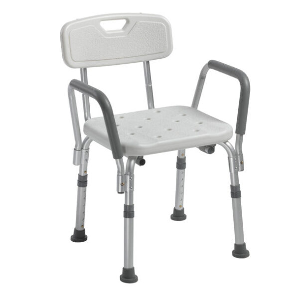 Bath Seat/Shower Chair with Back and Padded Arms - Image 2