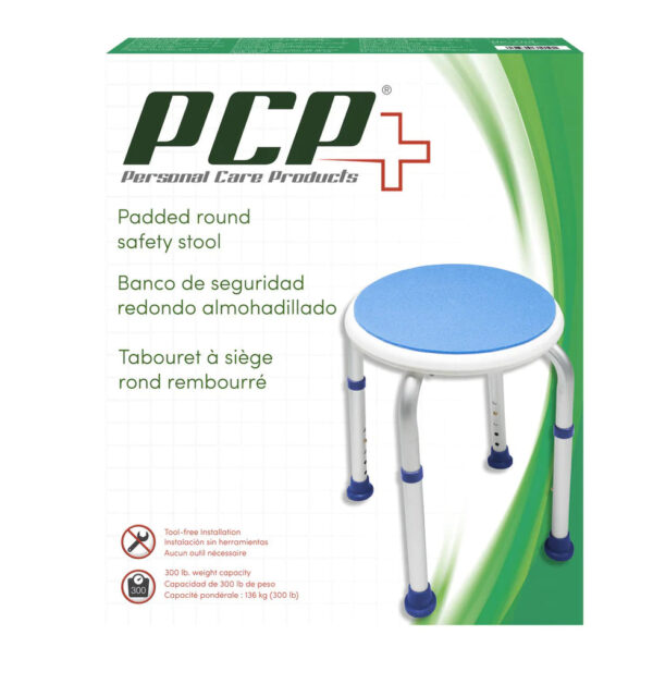 Foam Padded Round Bath Stool - Image 4