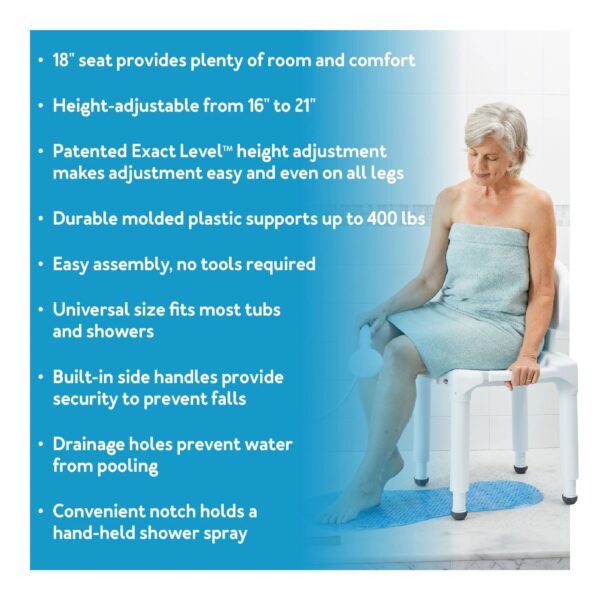 Bath Seat/Shower chair With Back - Image 2