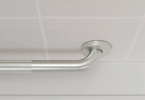 120° Angle Grab Bar. Size: 24X24. Color: Knurled Stainless Steel - Image 2