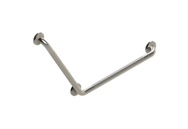 120° Angle Grab Bar. Size: 24X24. Color: Knurled Stainless Steel
