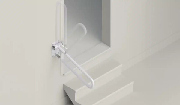 Angled PT Rail. Color: Powder Coat White. Size: 32". - Image 2