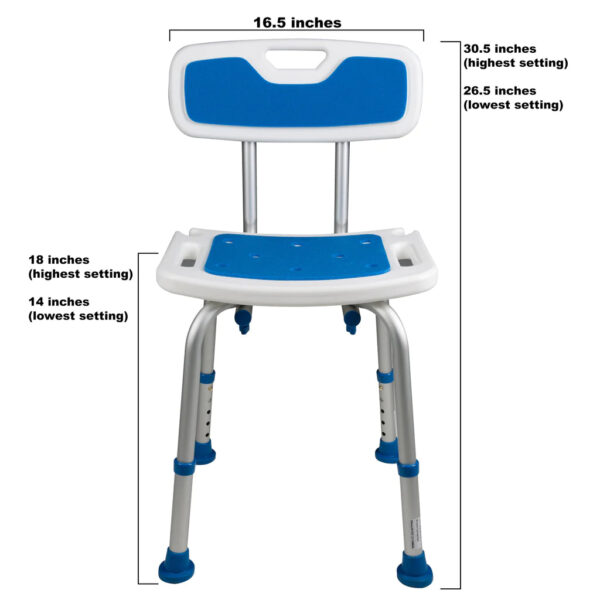 Foam Padded Bath Seat with Back - Image 2